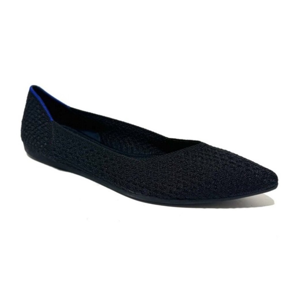 Rothys Womens The Point Flat Black Swiss Dot Size 9